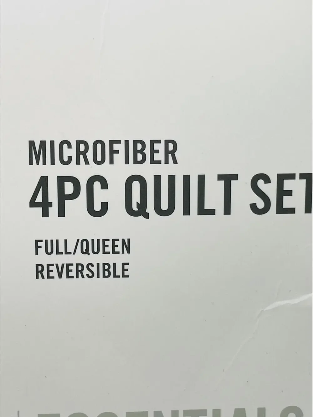 Martha Stewart Essentials Microfiber 4-Piece Quilt Set Buffalo Check Full/Queen